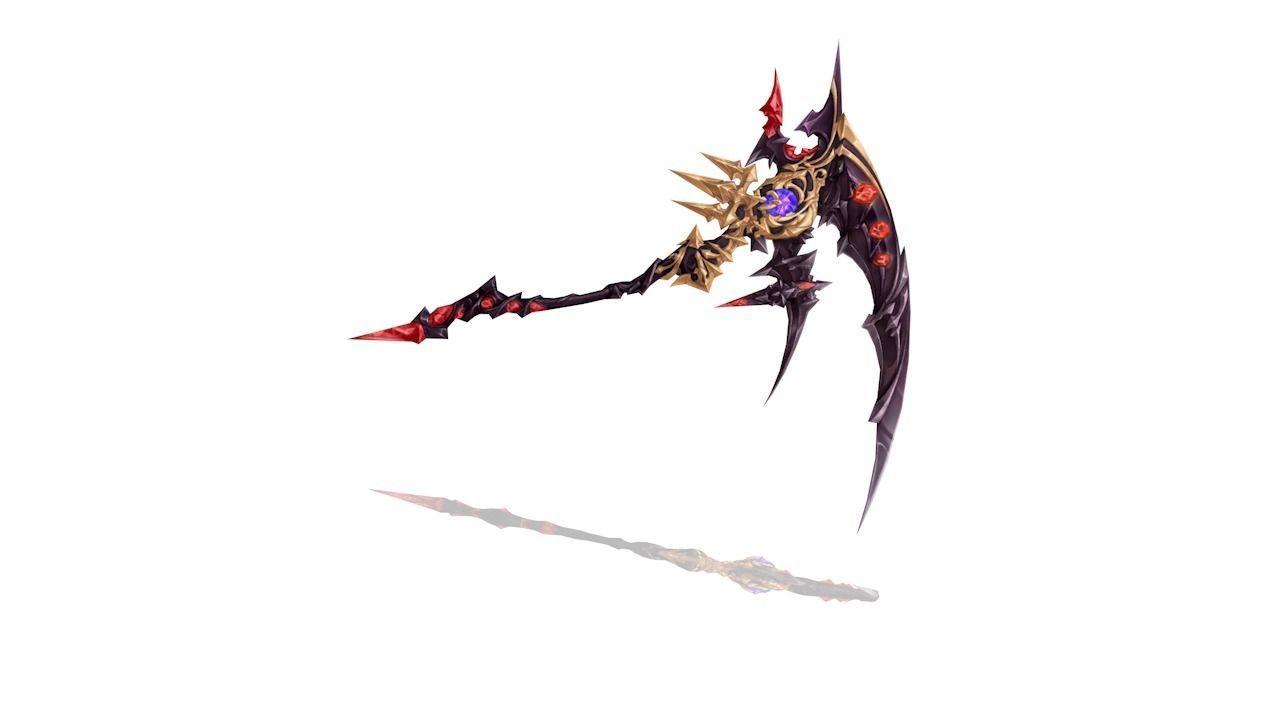 Sacred Scythe Low-poly 3D model_1