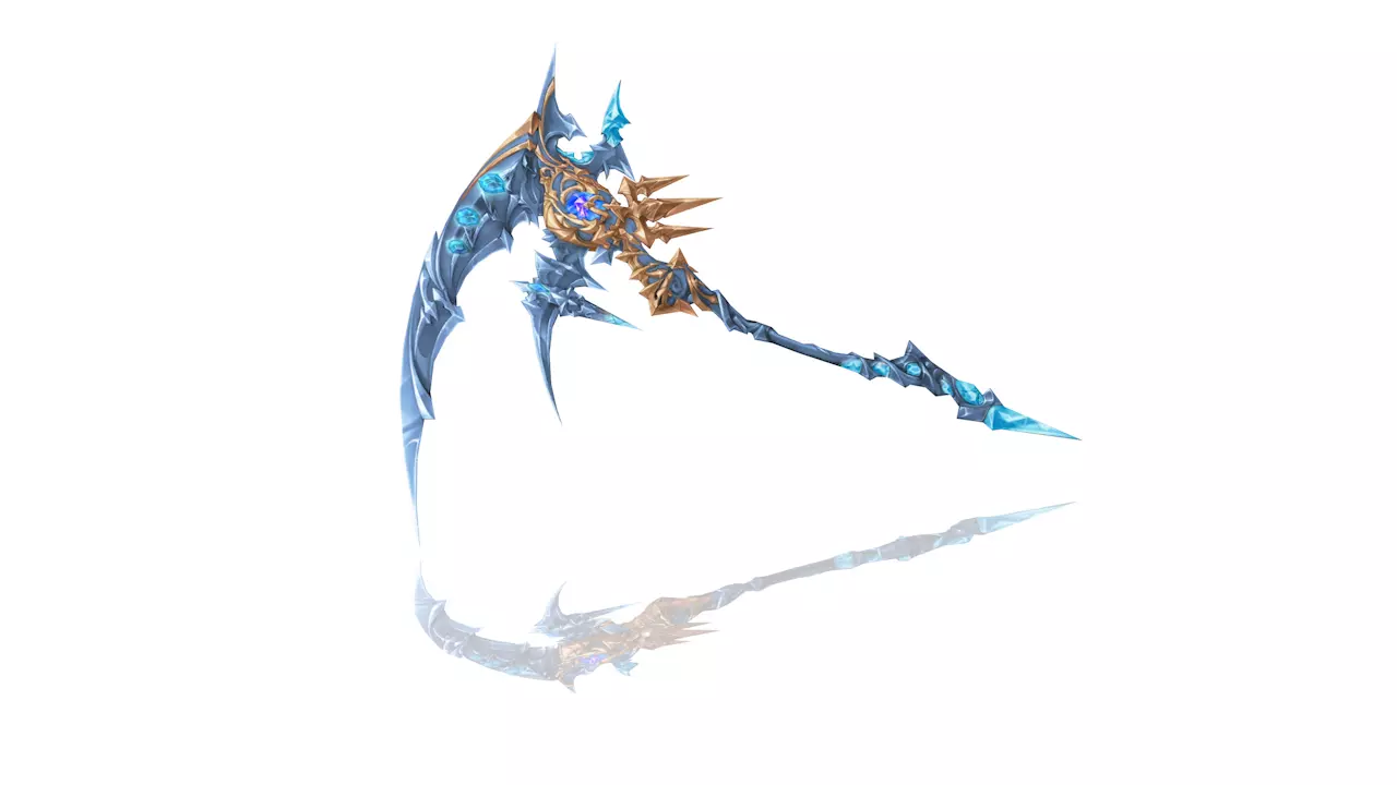 Sacred Scythe Low-poly 3D model_0