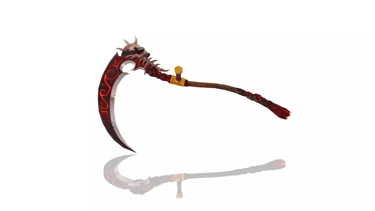 Sacrifice Scythe Low-poly 3D model_0