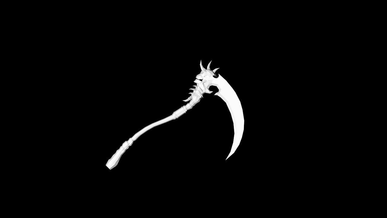 Sacrifice Scythe Low-poly 3D model_3