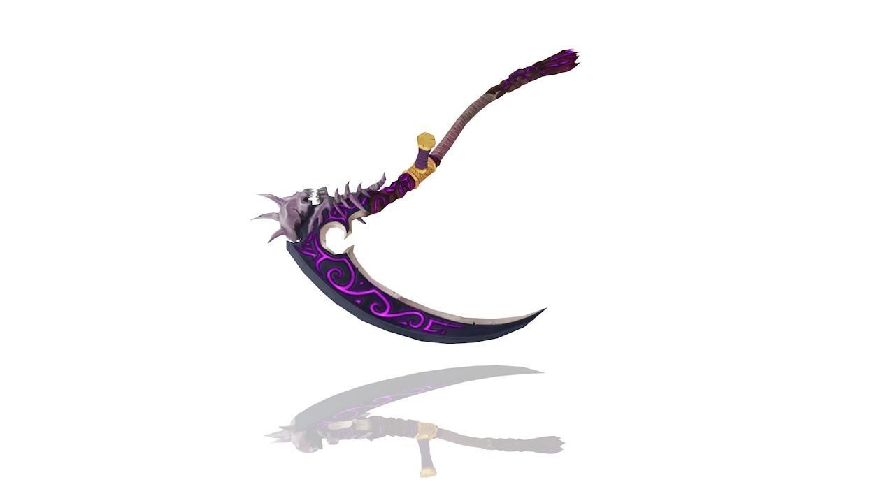 Sacrifice Scythe Low-poly 3D model_2