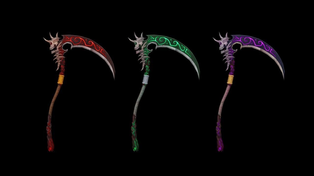Sacrifice Scythe Low-poly 3D model_4
