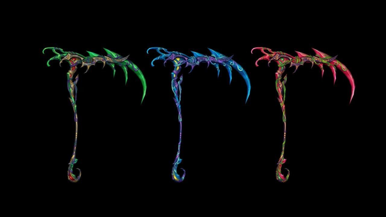 Shaman Scythe Low-poly 3D model_4