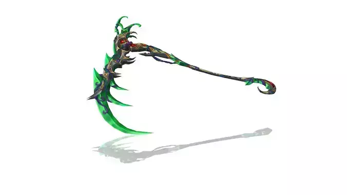 Shaman Scythe Low-poly 3D model