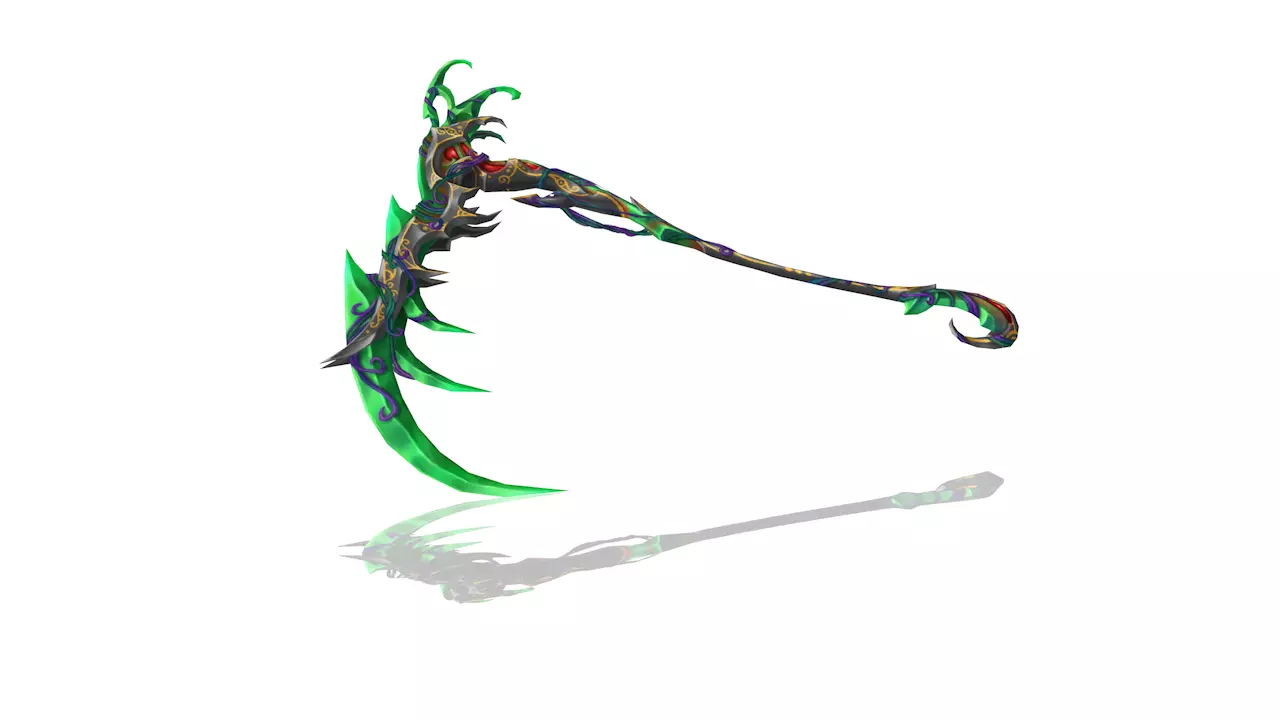 Shaman Scythe Low-poly 3D model_0