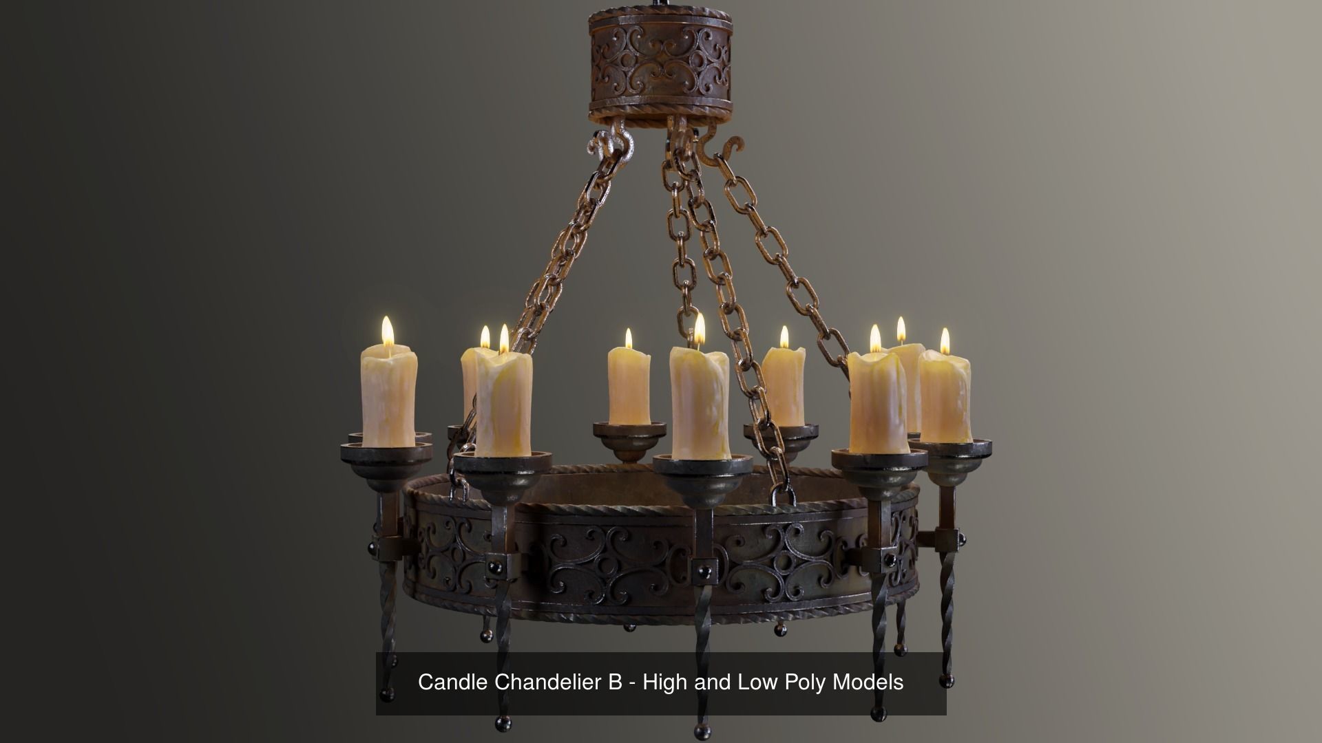 Candle Holders Pack 3D Model Collection_12