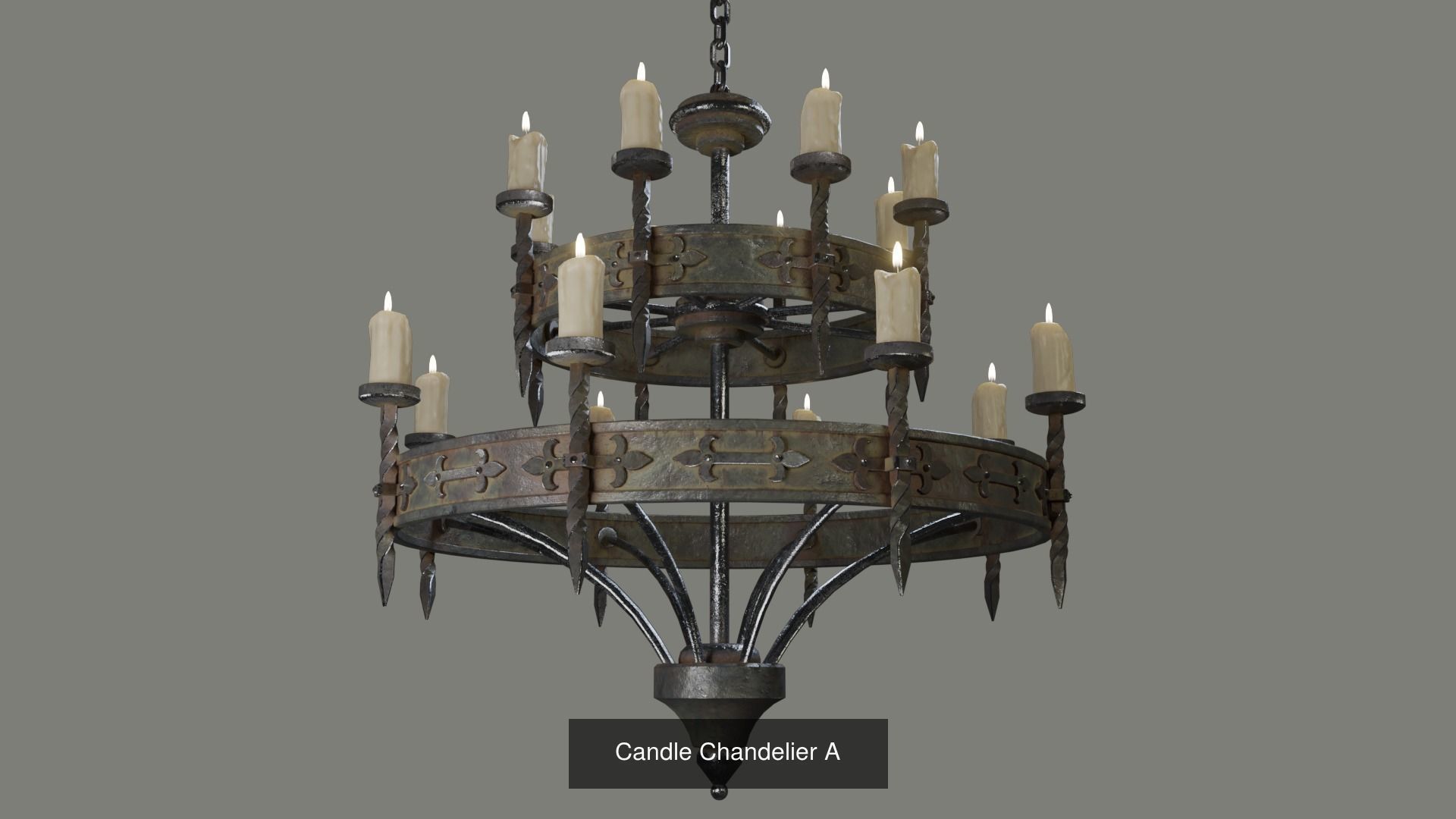 Candle Holders Pack 3D Model Collection_10