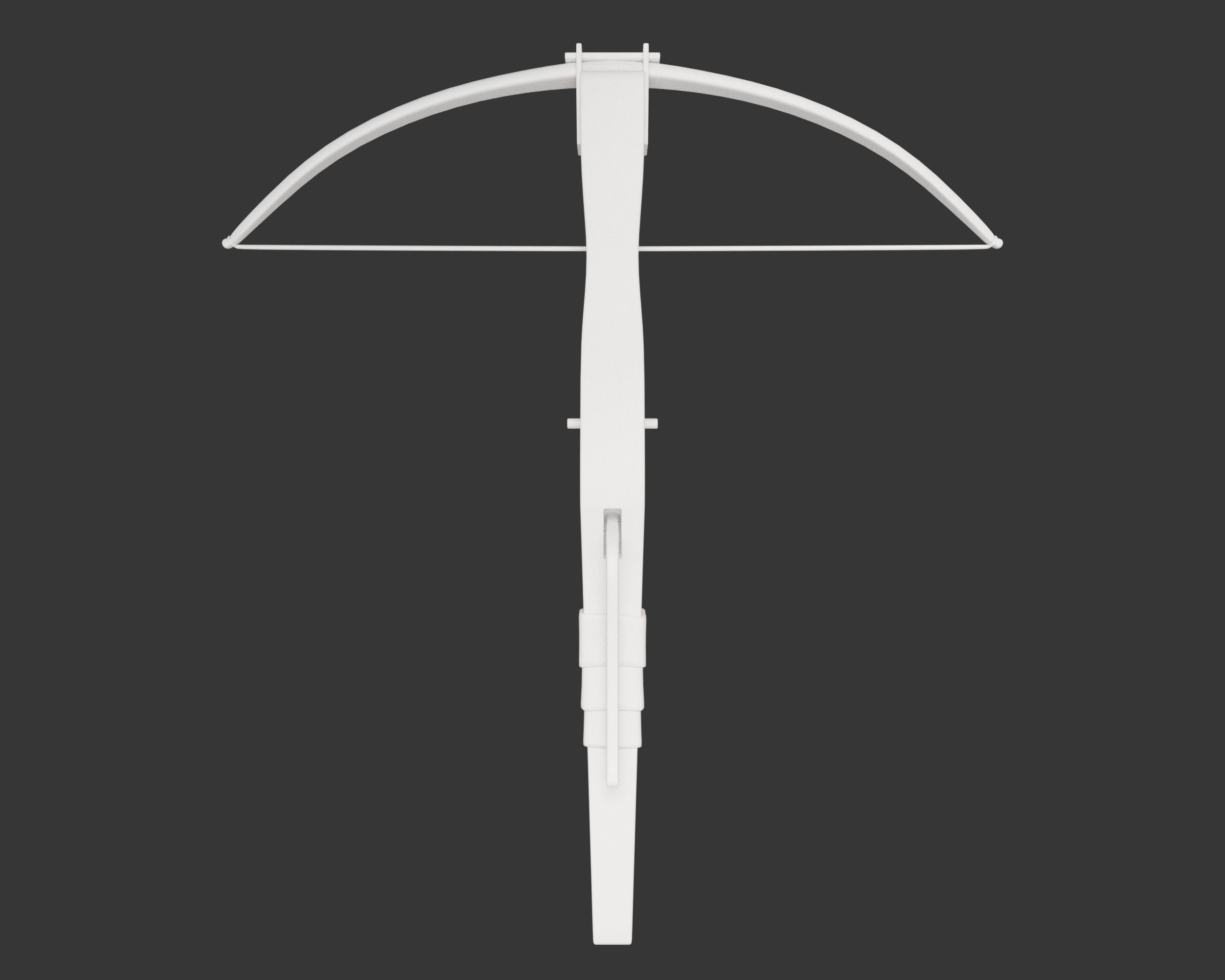 Medieval Common Weapon Crossbow Low-poly 3D model_10