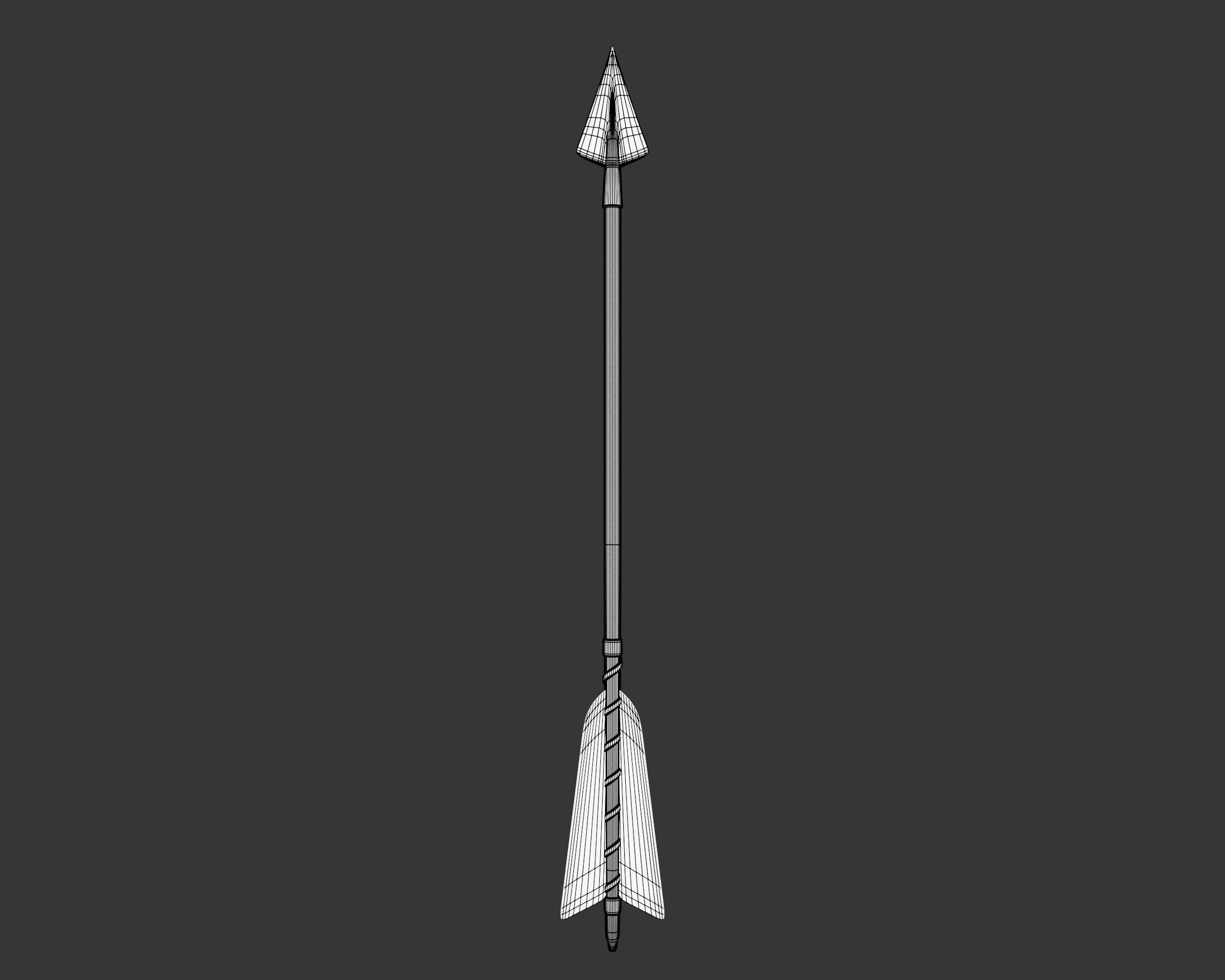 Medieval Common Weapon Crossbow Low-poly 3D model_18