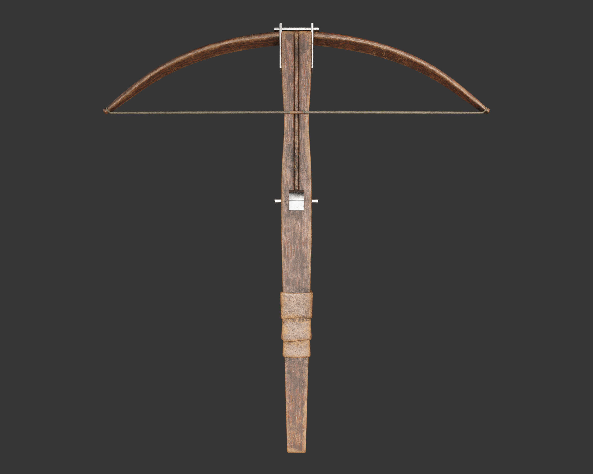 Medieval Common Weapon Crossbow Low-poly 3D model_3