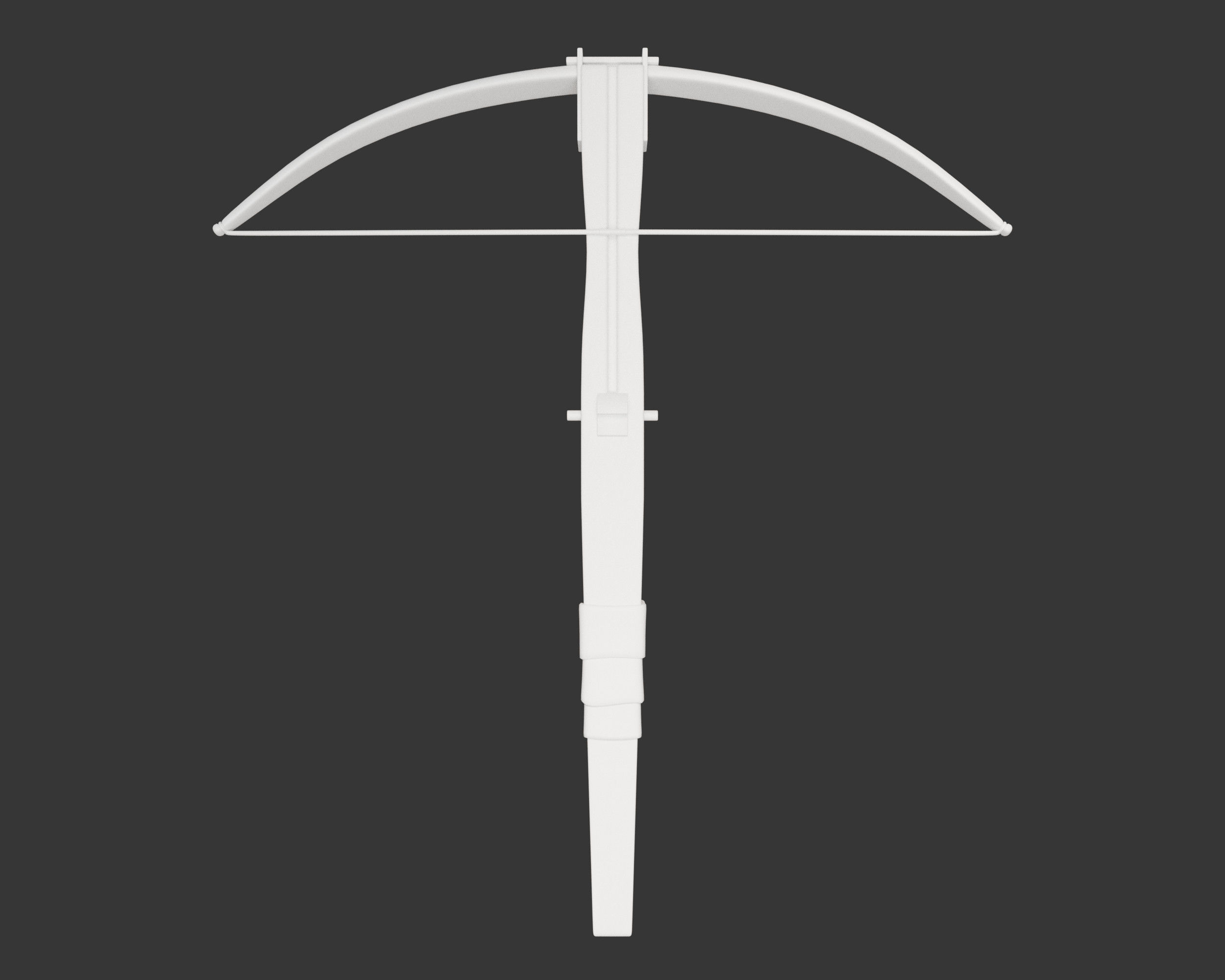 Medieval Common Weapon Crossbow Low-poly 3D model_4