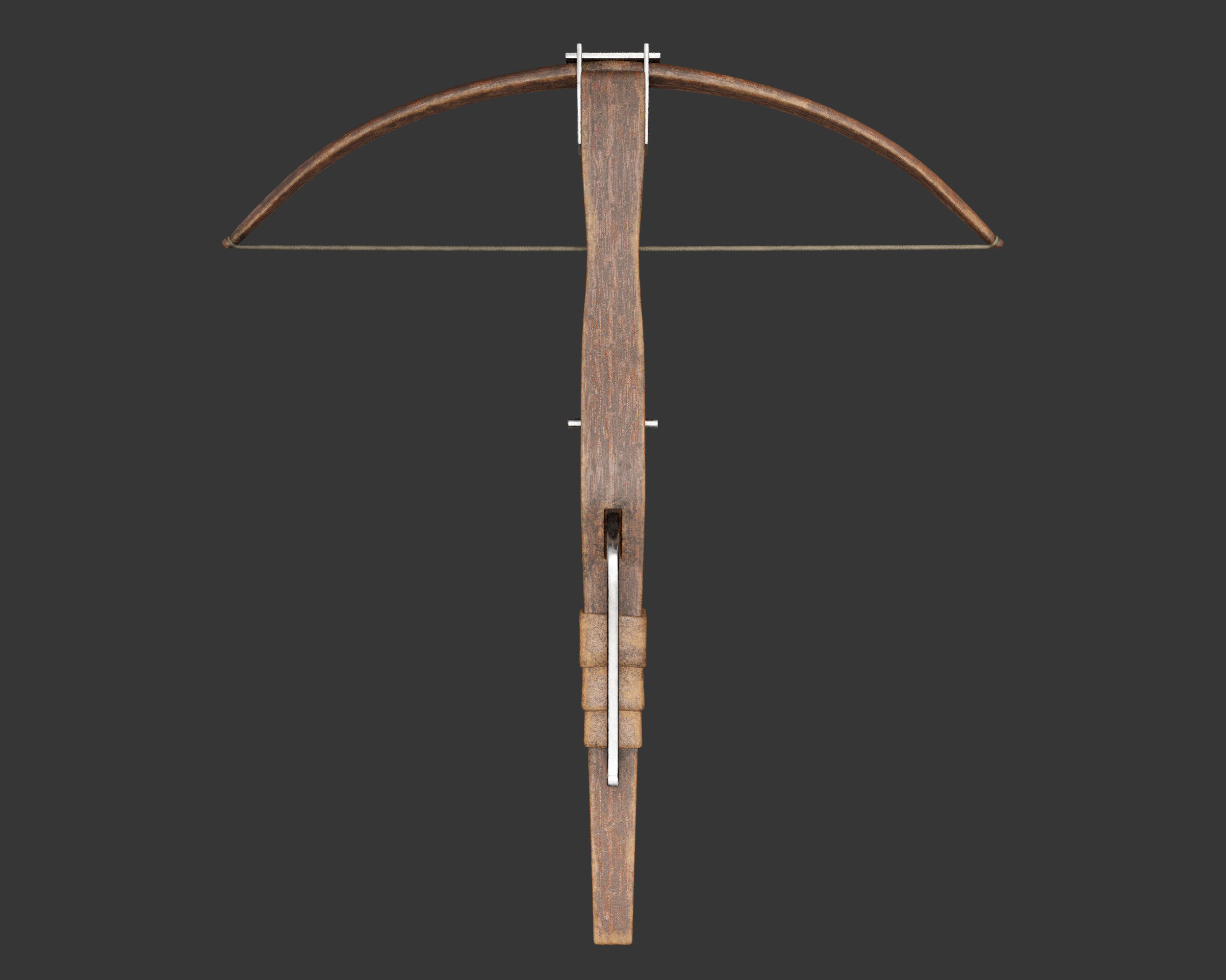 Medieval Common Weapon Crossbow Low-poly 3D model_9