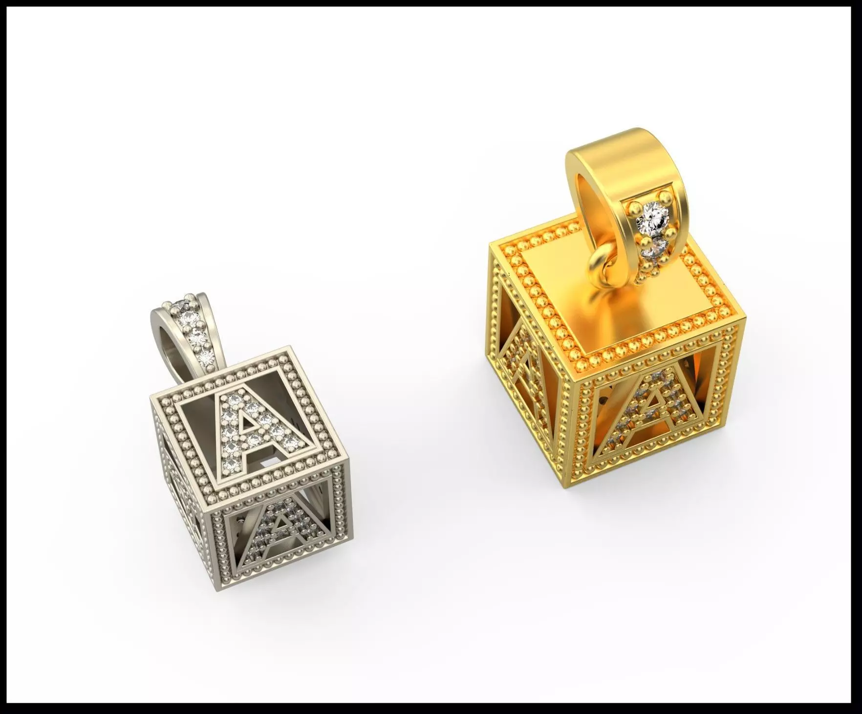 BOX LETTER A 3D print model