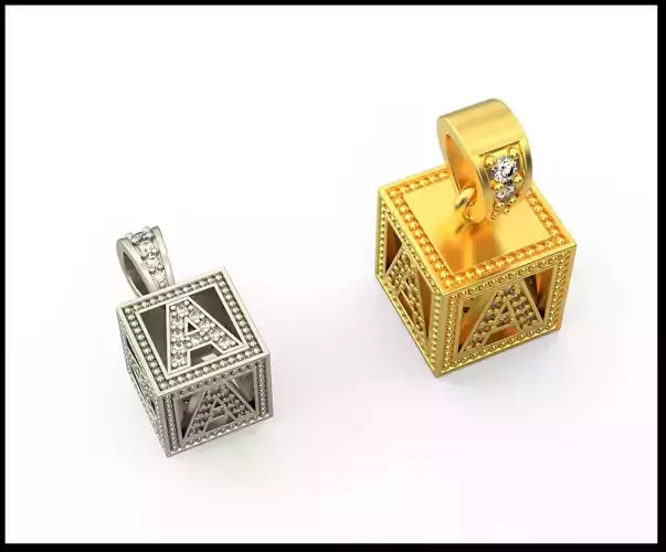 BOX LETTER A 3D print model
