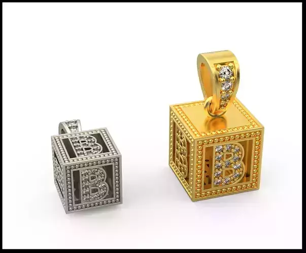 BOX LETTER B 3D print model
