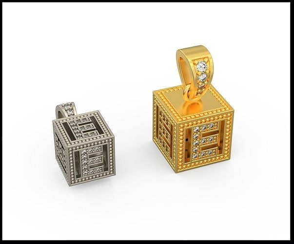 BOX LETTER E 3D print model