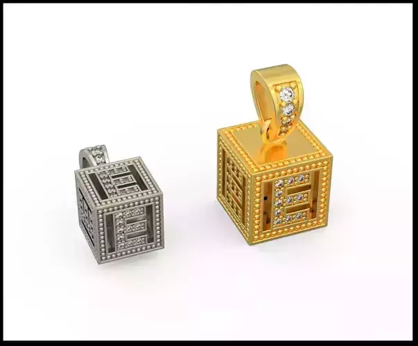 BOX LETTER E 3D print model