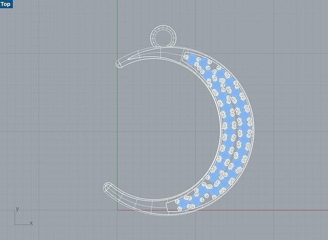 moon necklace Free 3D print model