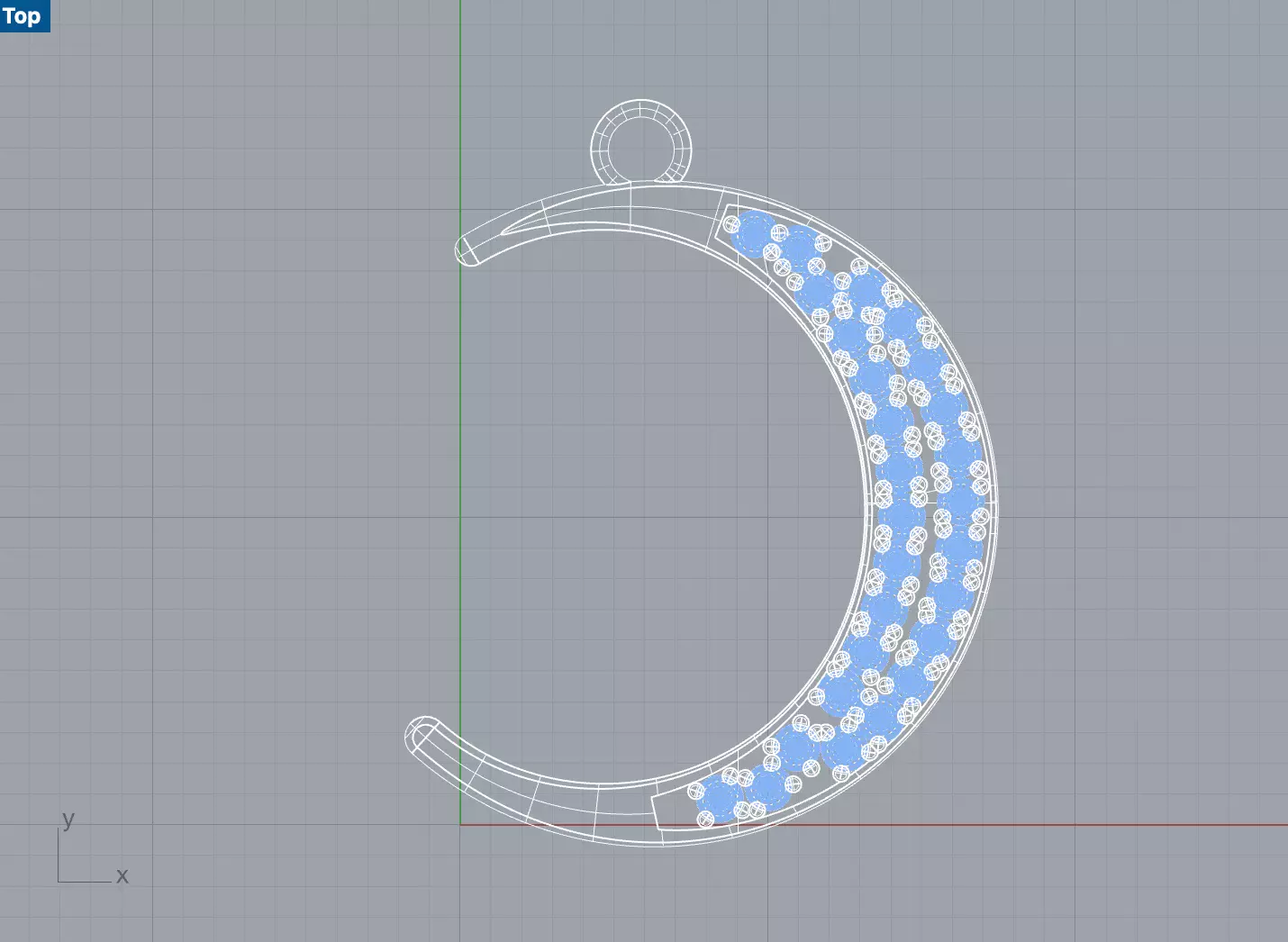 moon necklace Free 3D print model