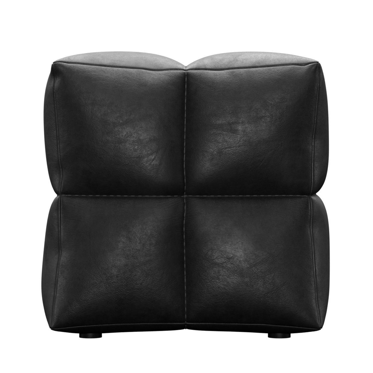 Leather Ottoman by Monarch 3D model_5