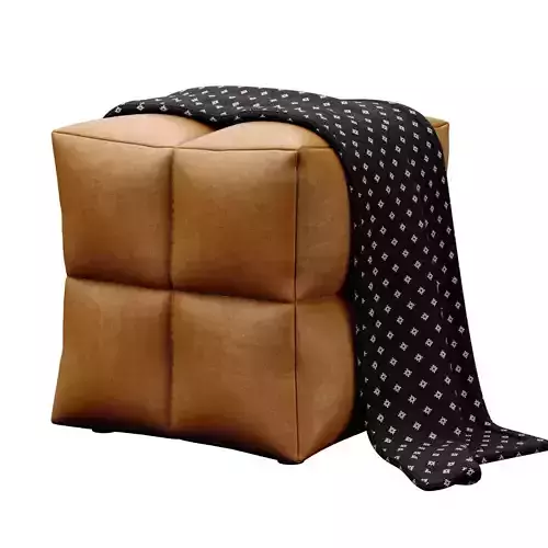 Leather Ottoman by Monarch