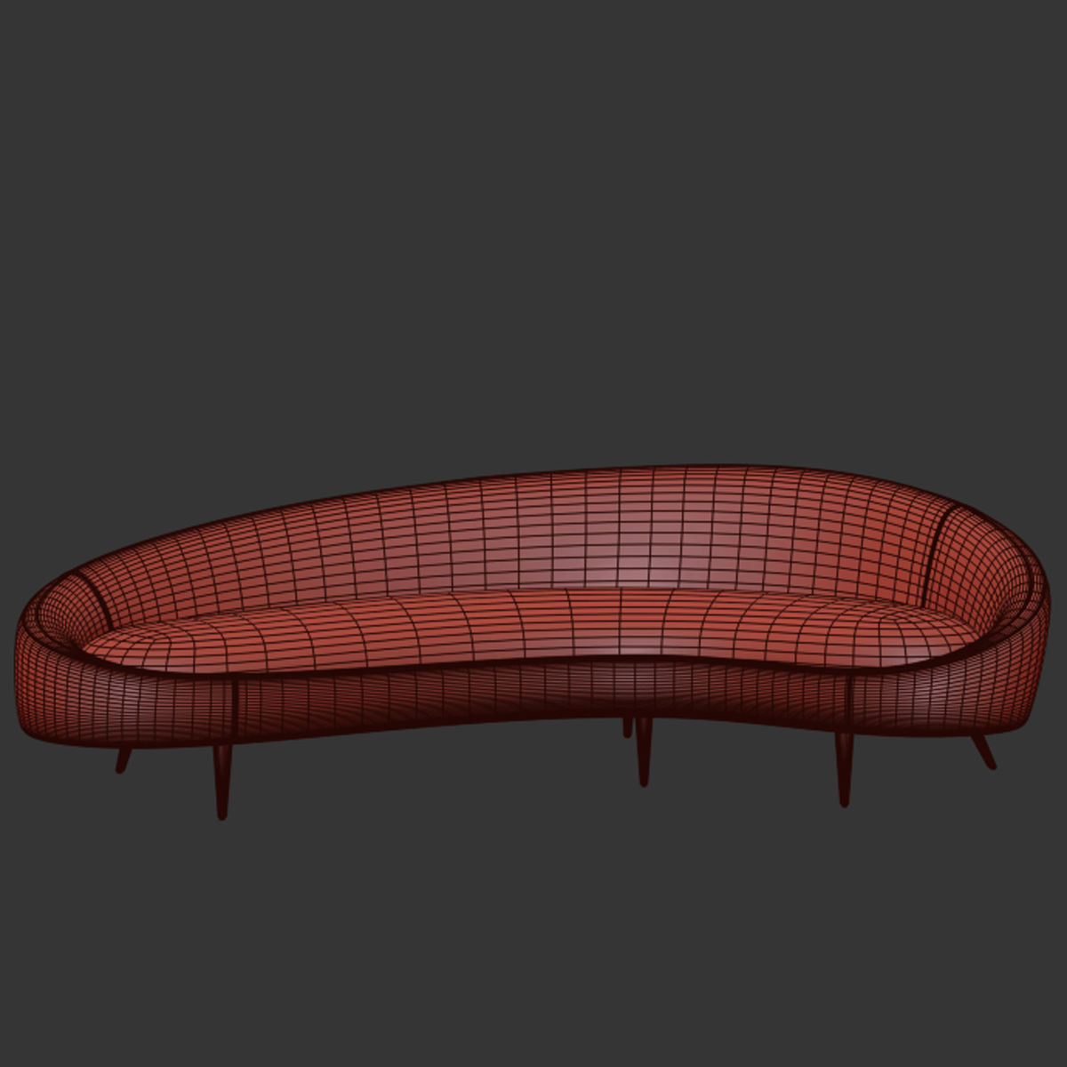 Ethe rCurved Sofa by Jonathan Adler 3D model_3