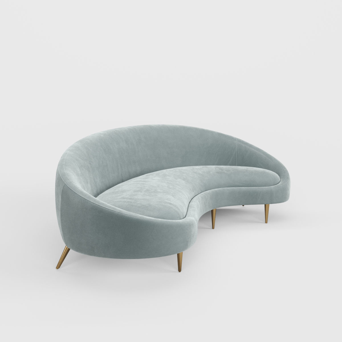 Ethe rCurved Sofa by Jonathan Adler 3D model_2