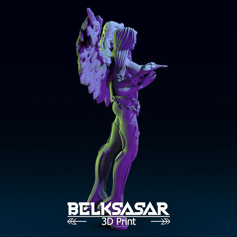 Chosen Angel Normal and Nude 3D print model_11