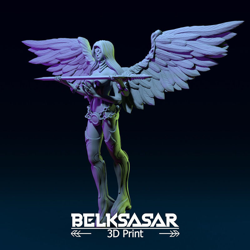 Chosen Angel Normal and Nude 3D print model_5