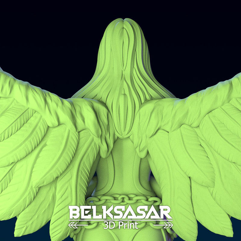 Chosen Angel Normal and Nude 3D print model_20