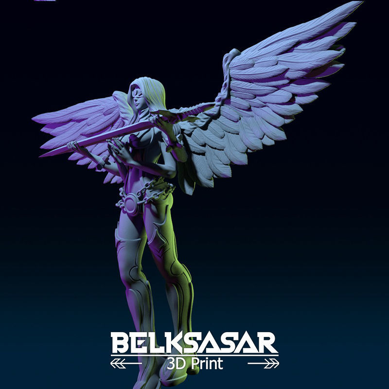 Chosen Angel Normal and Nude 3D print model_31