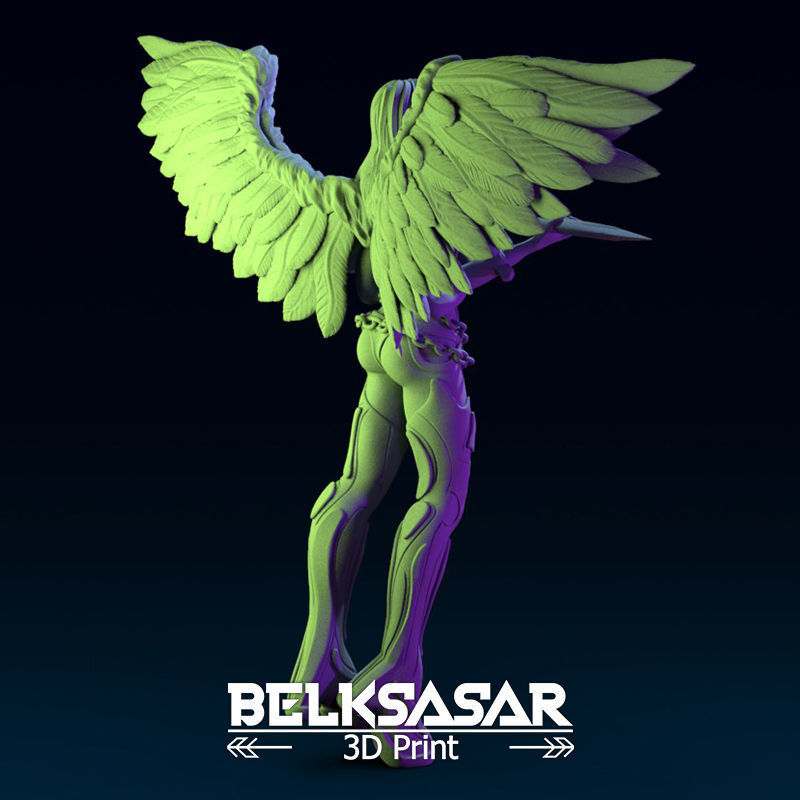 Chosen Angel Normal and Nude 3D print model_8