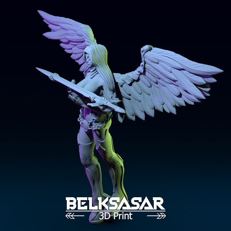 Chosen Angel Normal and Nude 3D print model_24