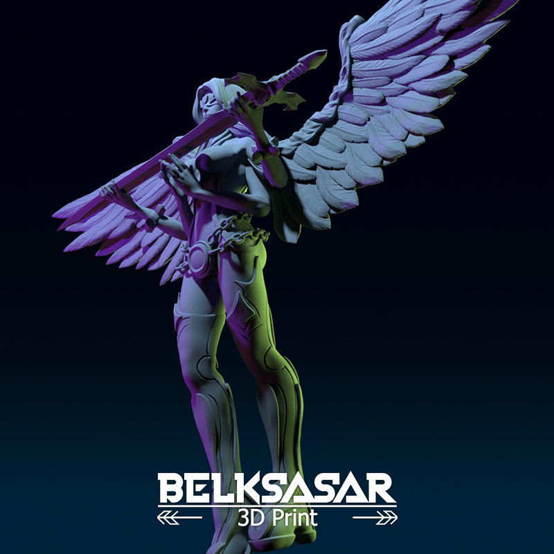 Chosen Angel Normal and Nude 3D print model_30