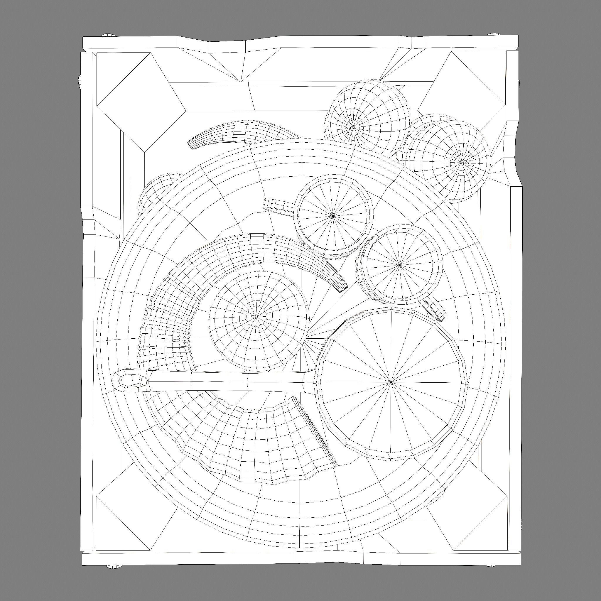 Apples and Horns Crate Low-poly 3D model_32