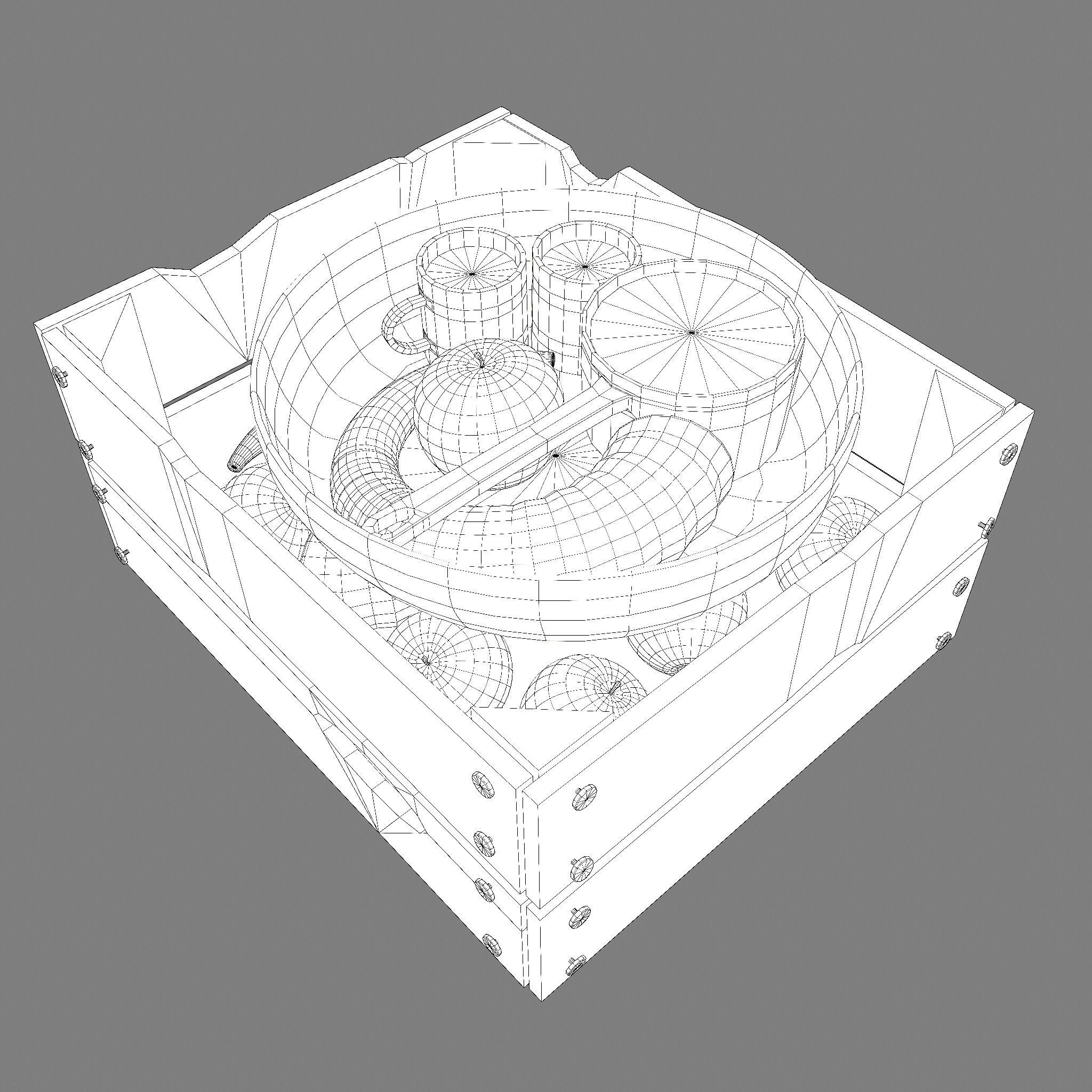 Apples and Horns Crate Low-poly 3D model_39