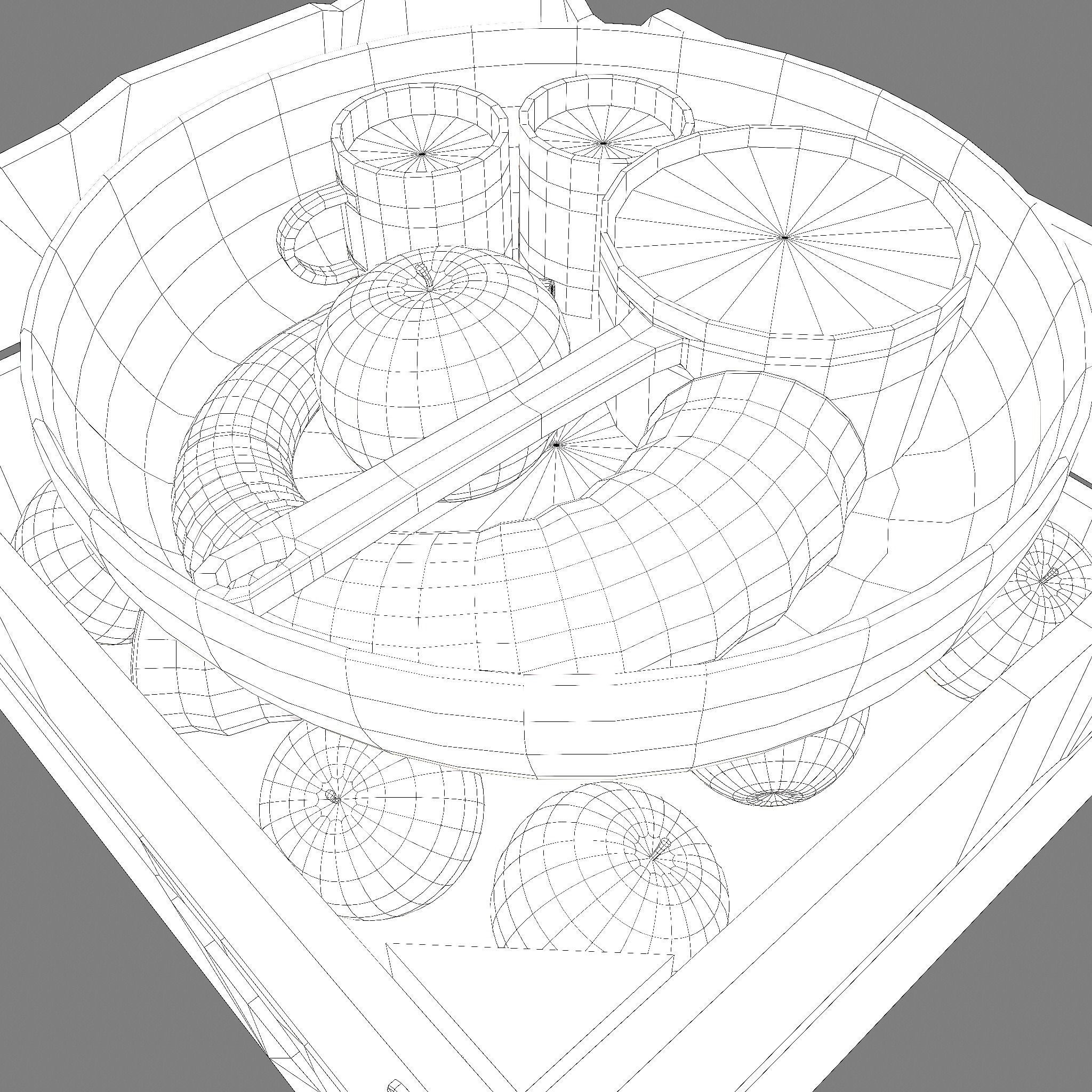 Apples and Horns Crate Low-poly 3D model_40