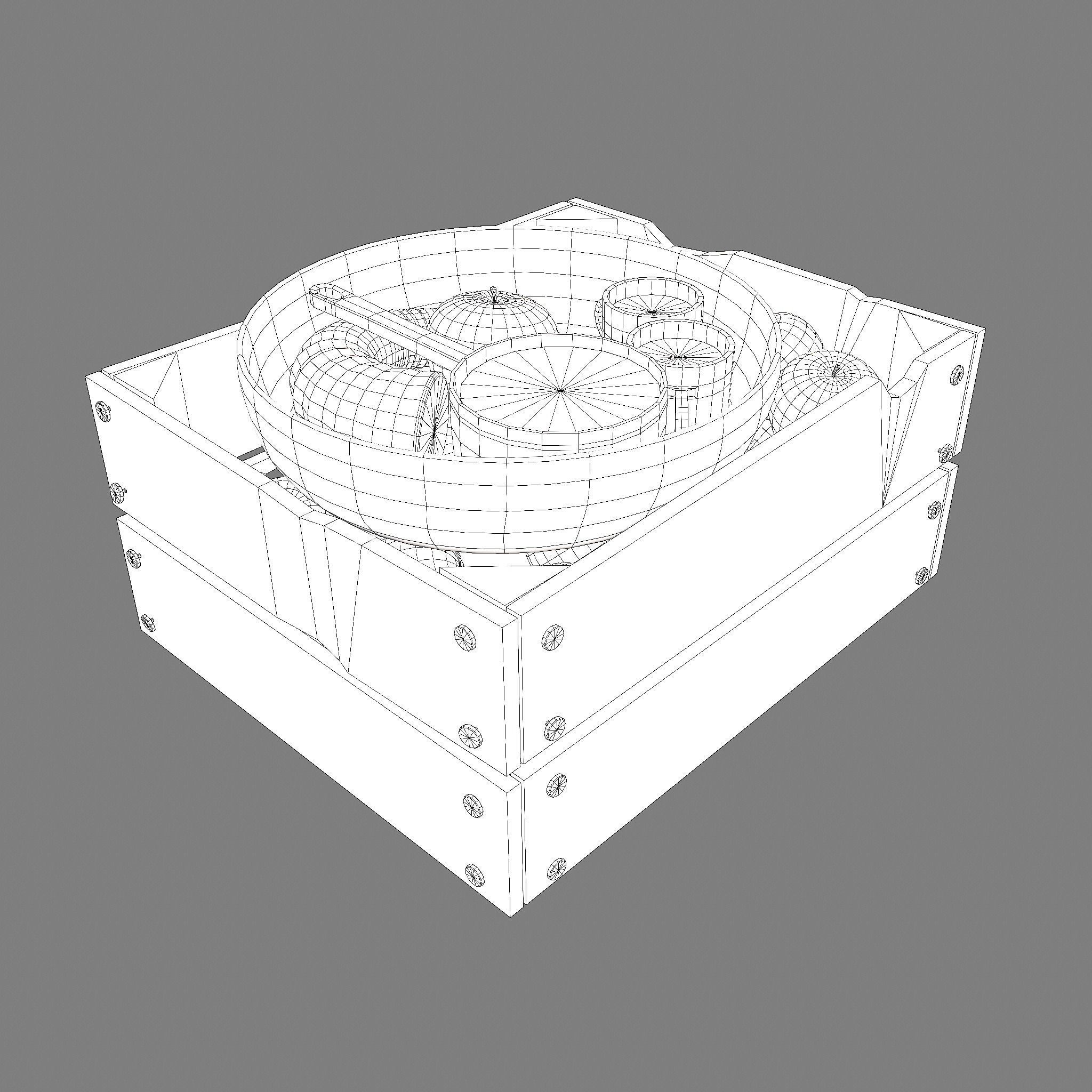 Apples and Horns Crate Low-poly 3D model_31