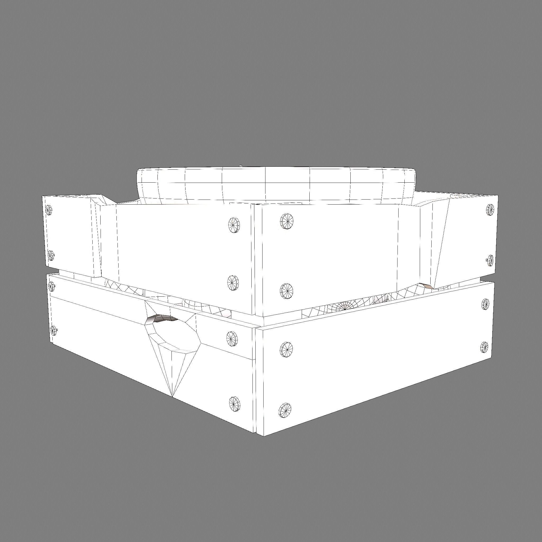 Apples and Horns Crate Low-poly 3D model_38