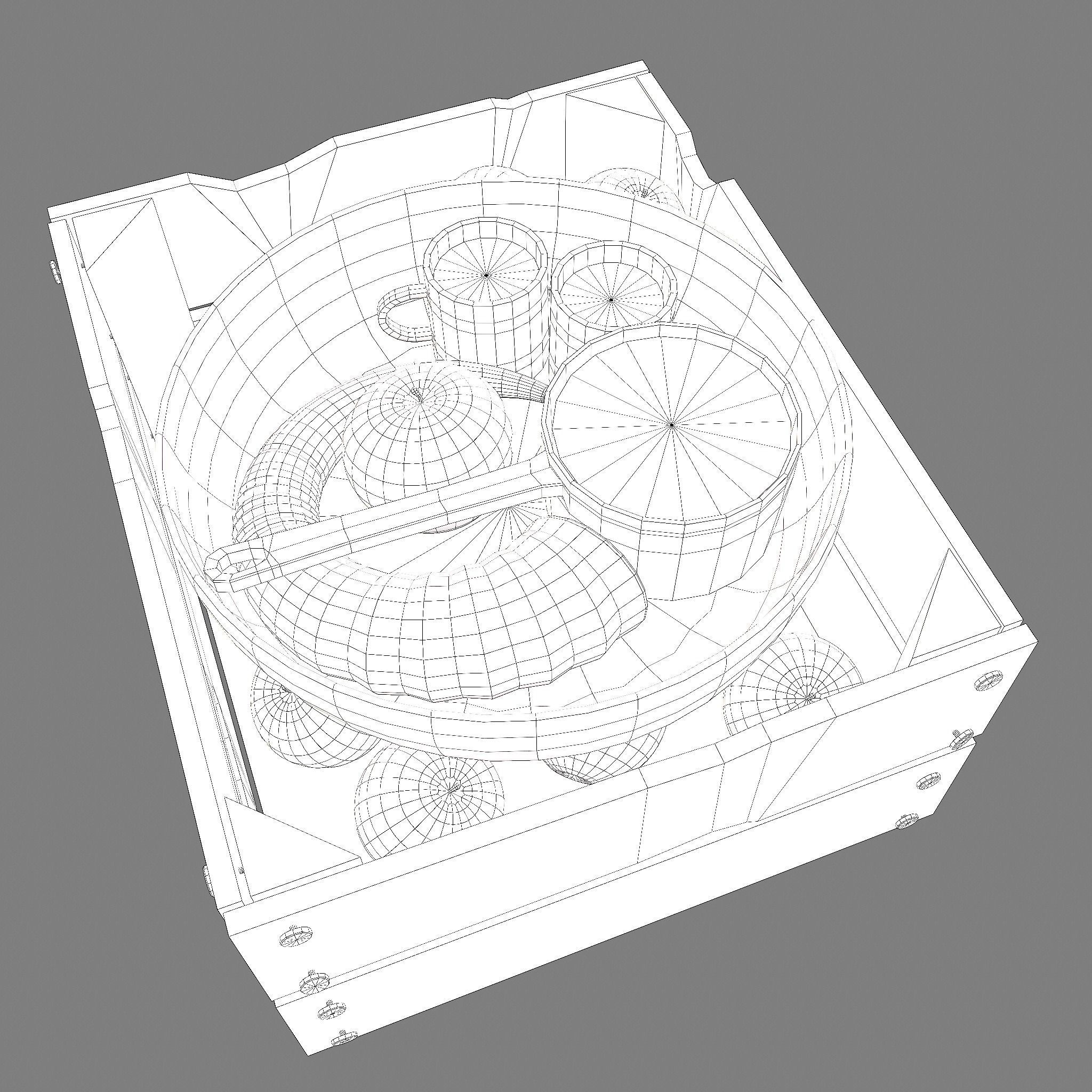 Apples and Horns Crate Low-poly 3D model_43
