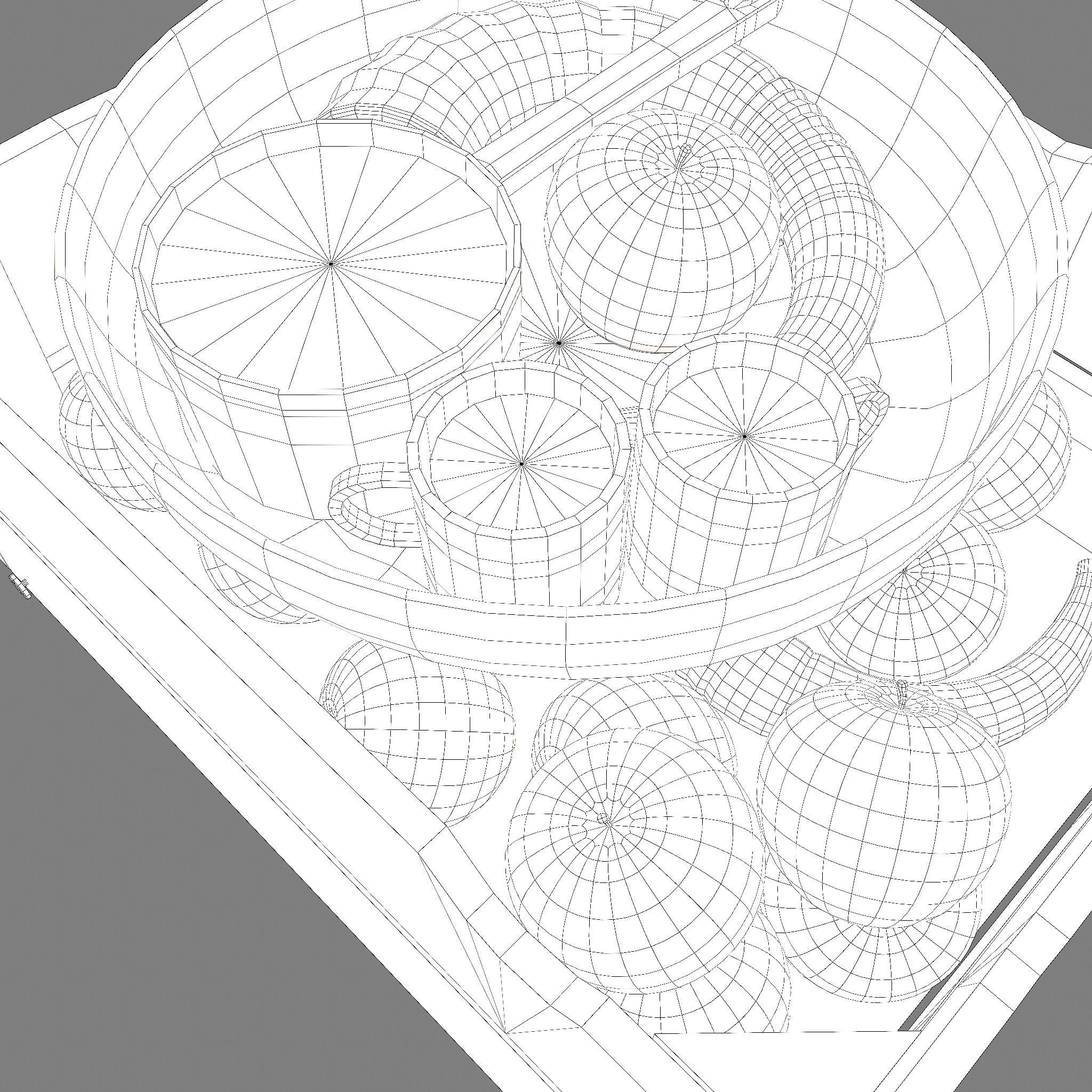 Apples and Horns Crate Low-poly 3D model_44