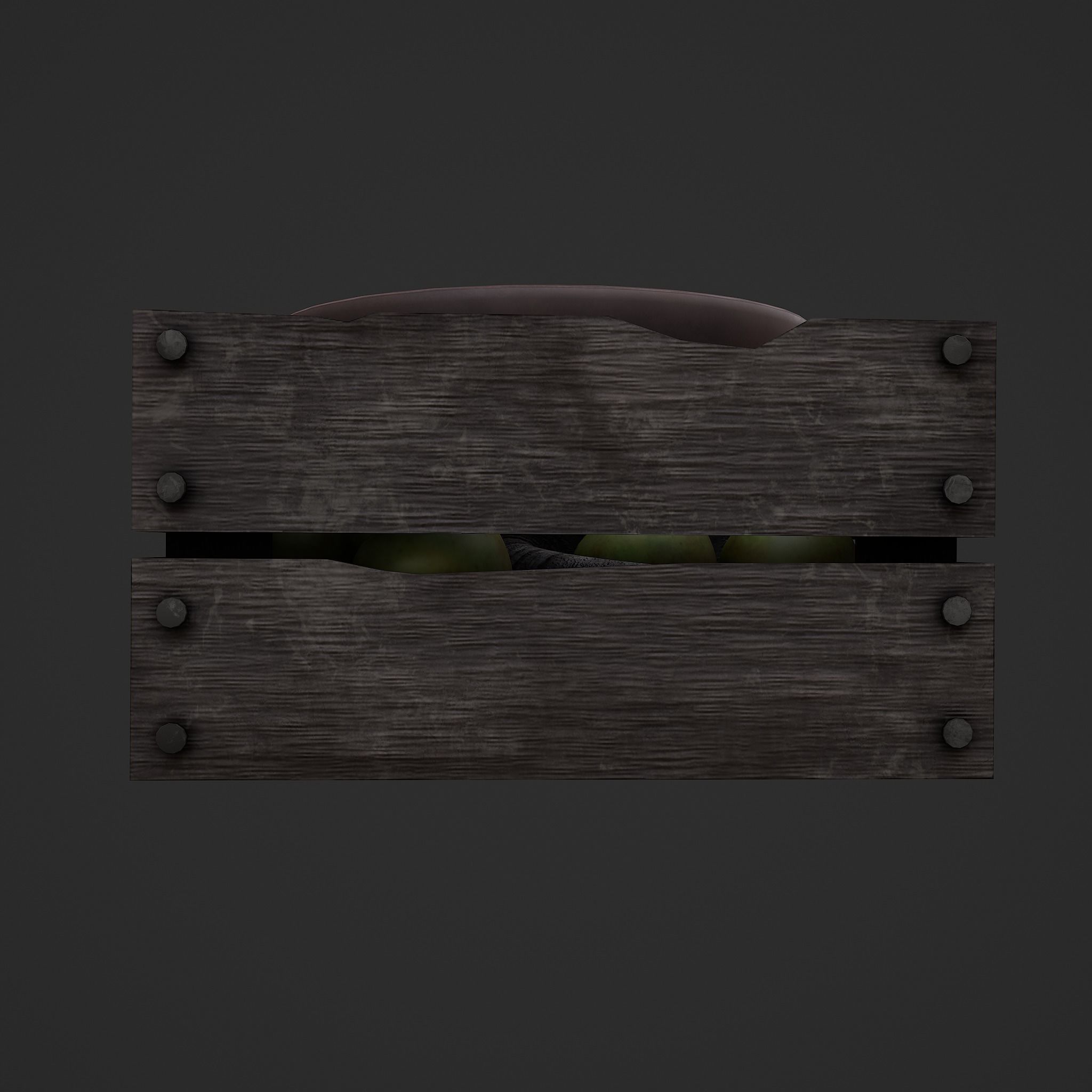 Apples and Horns Crate Low-poly 3D model_9