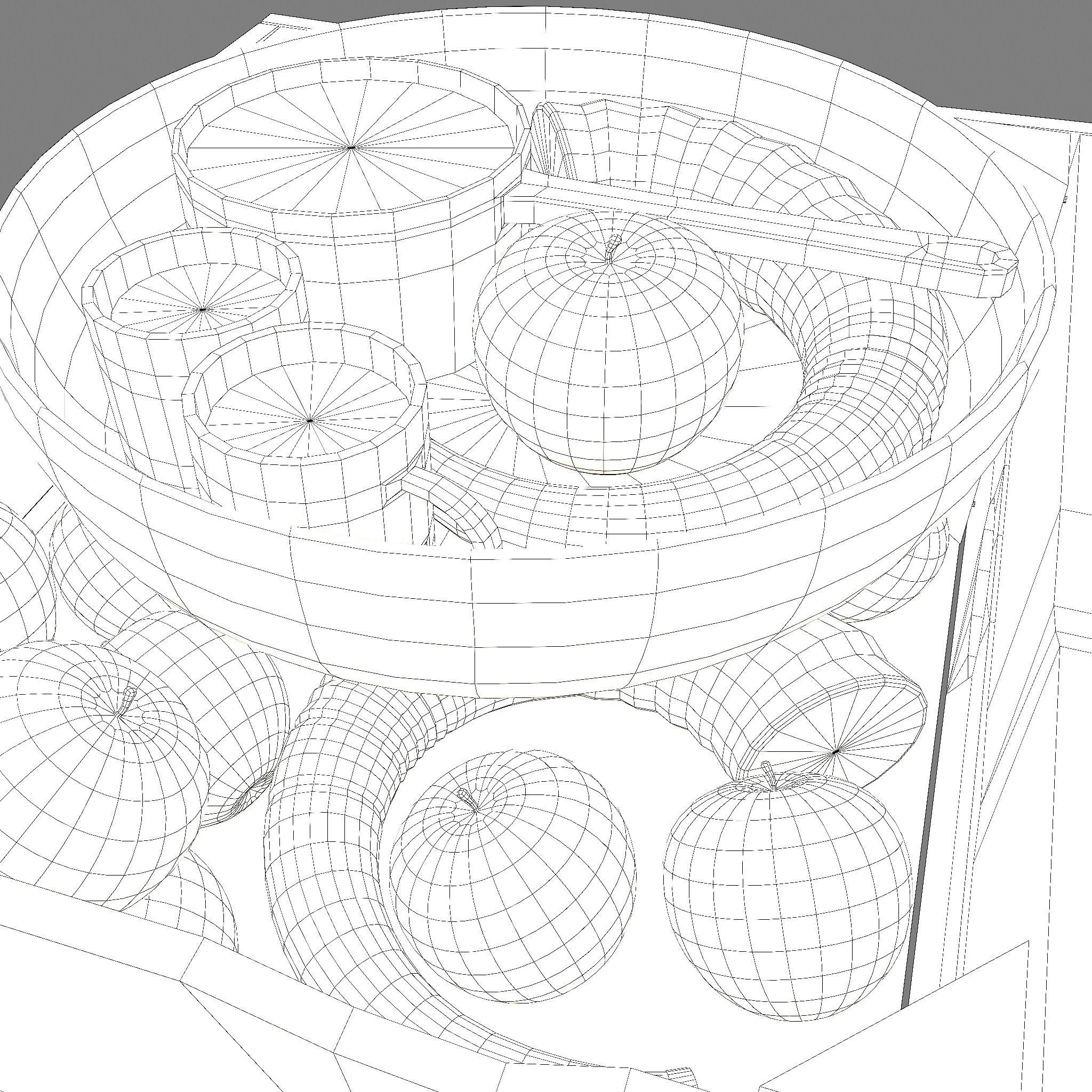 Apples and Horns Crate Low-poly 3D model_42