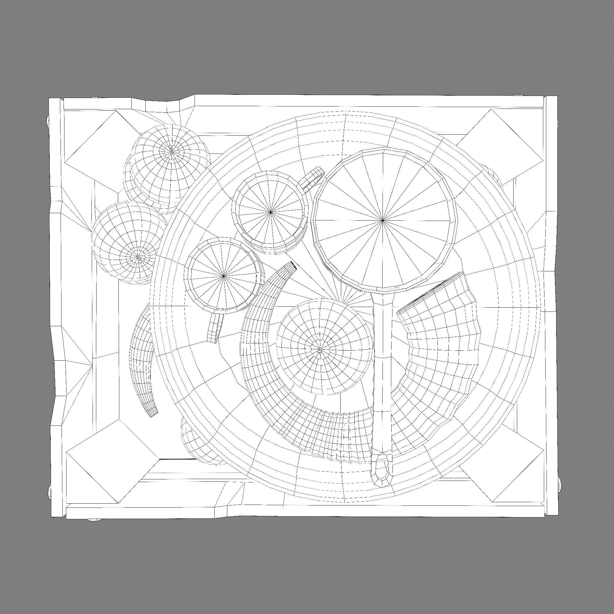 Apples and Horns Crate Low-poly 3D model_45