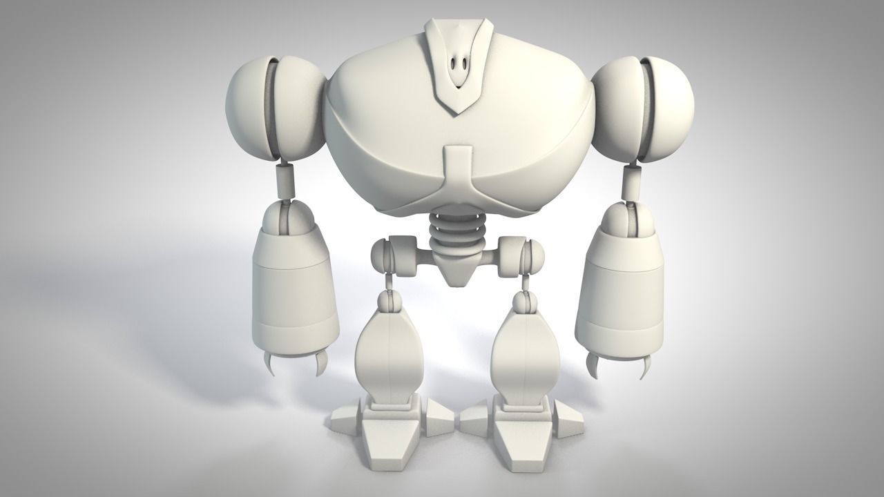 Yellow Robot 3D model_3
