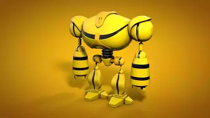 Yellow Robot 3D model