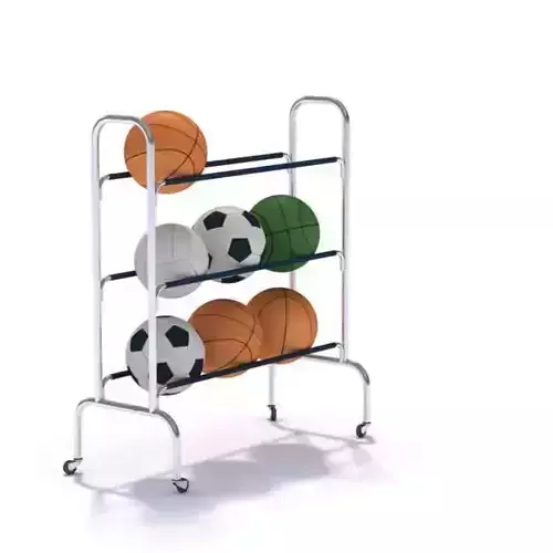Sports Equipment Rolling Ball Rack 3D model