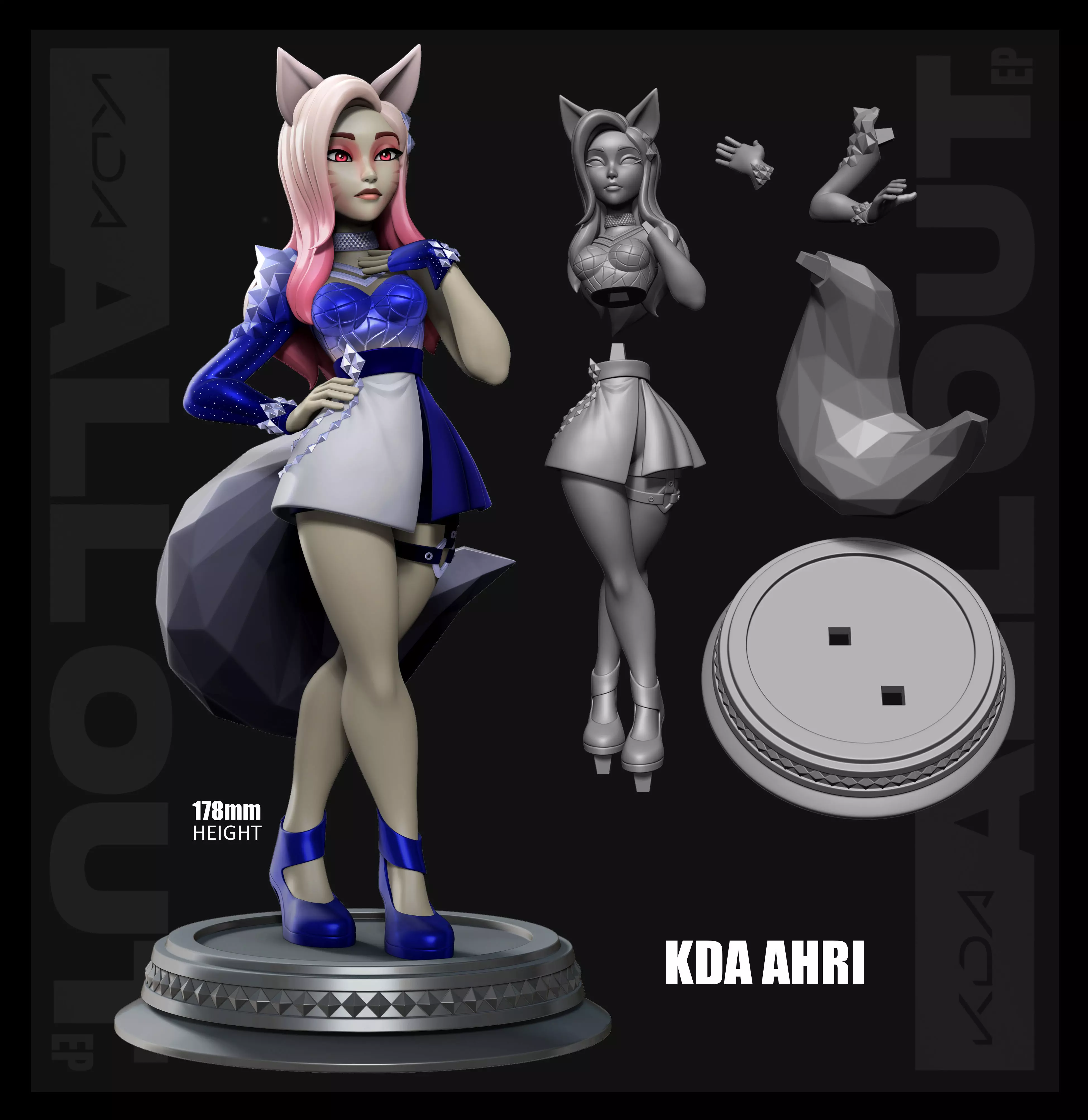 KDA All Out Ahri 3D print model_0