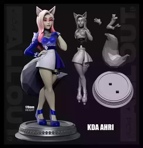KDA All Out Ahri 3D print model