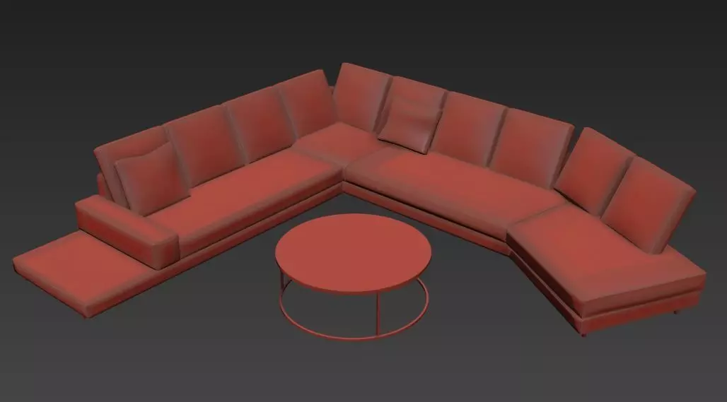 Sectional Lounge Sofa Free 3D model